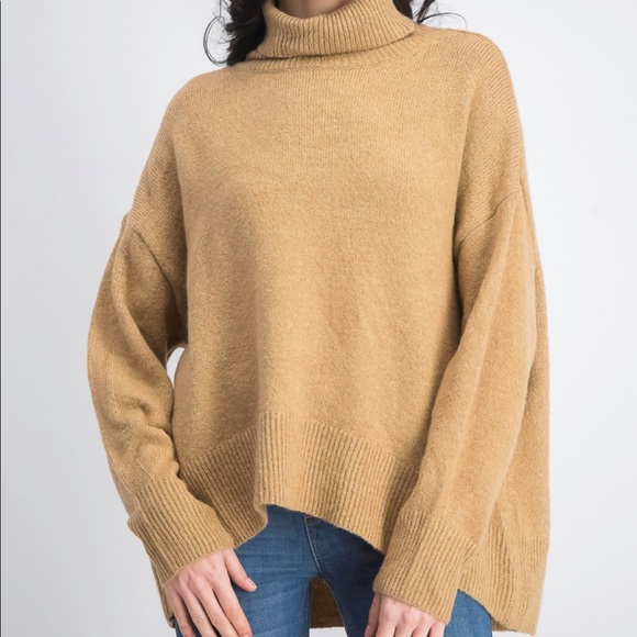 French Connection Vacara Hi-Lo Turtleneck Pullover - M - Picture 2 of 4